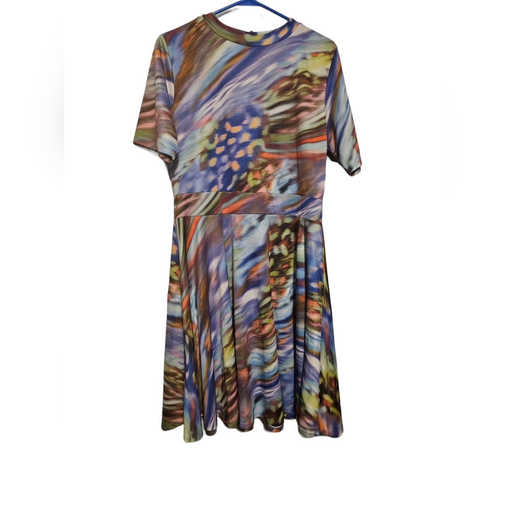 Multicolored dress (zip up back)